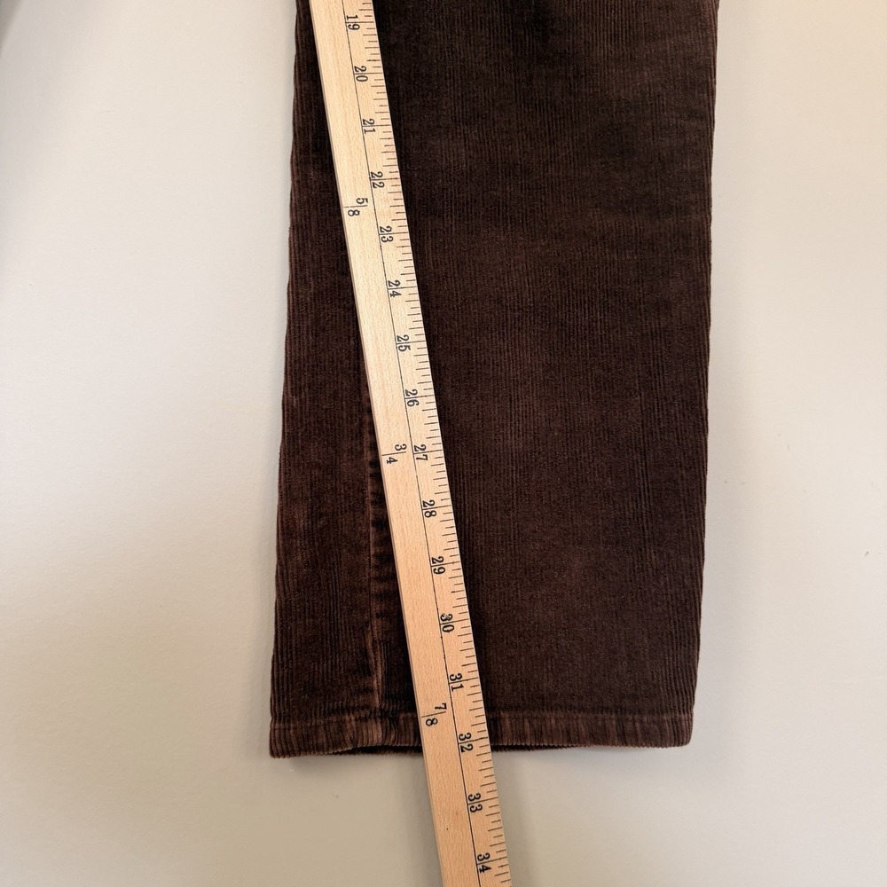 VTG Levi's 505 Straight Leg Jeans Women's Size 14 Corduroy Brown Cotton Pants - Picture 5 of 13